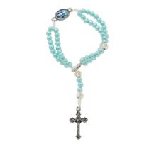 Terço De Pulso Nossa Senhora Das Graças Azul Claro Terço De Pulso Nossa Senhora Das Graças Azul Claro
