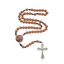 Terço de São Luís e Santa Zélia Martin Salmão 8mm Terço de São Luís e Santa Zélia Martin Salmão 8mm