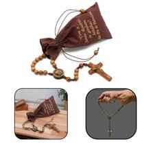 Terço de São Padre Pio Marrom Com Saquinho Bordado Terço de São Padre Pio Marrom Com Saquinho Bordado