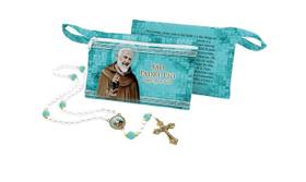 Terço de São Padre Pio na Bolsinha Ziper Terço de São Padre Pio na Bolsinha Ziper