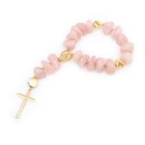 Terço Decorativo Nossa Senhora Aparecida Pedra Quartzo Rosa Terço Decorativo Nossa Senhora Aparecida Pedra Quartzo Rosa