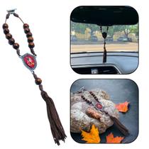 Terço Dezena Retrovisor Carro São Miguel Arcanjo Vermelho Terço Dezena Retrovisor Carro São Miguel Arcanjo Vermelho