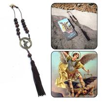 Terço Dezena Retrovisor De Carro Madeira São Miguel Arcanjo Com Pompom Terço Dezena Retrovisor De Carro Madeira São Miguel Arcanjo Com Pompom