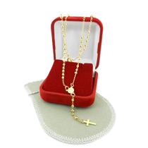 Terço Feminino 45/50cm Bolinha 2.5 Banhado Ouro 18K GG146 Terço Feminino 45/50cm Bolinha 2.5 Banhado Ouro 18K GG146