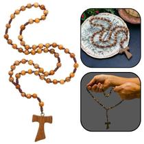 Terço Franciscano Madeira Imbuia No Cordão