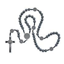 Terço Hematita Grafite 8mm São Bento Terço Hematita Grafite 8mm São Bento