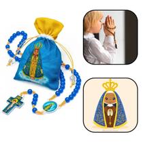 Terço Infantil de Nossa Senhora Aparecida com Saquinho Terço Infantil de Nossa Senhora Aparecida com Saquinho