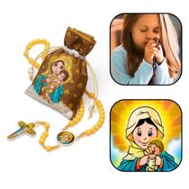 Terço Infantil Mãe Rainha com Saquinho Terço Infantil Mãe Rainha com Saquinho