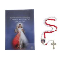Terço Jesus Misericordioso Divina Misericordia com Folheto Terço Jesus Misericordioso Divina Misericordia com Folheto