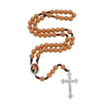 Terço Mãe Rainha Pérola Salmão 8mm