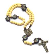 Terço Mãe Rainha Resina Ouro Velho Terço Mãe Rainha Resina Ouro Velho