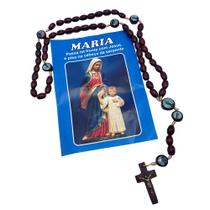 Terço Maria Passa na Frente Madeira com Folheto de Oração - FORNECEDOR 51