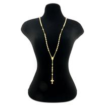 Terço Masculino 60cm 3,5mm Largura Folheado Ouro 18K GG103 Terço Masculino 60cm 3,5mm Largura Folheado Ouro 18K GG103