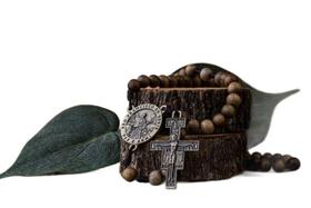 Terço Missão de São Francisco de Assis em Madeira Imbuia 8mm