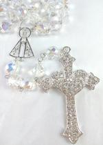 Terço Noiva Cristal Boreal 12mm Banho Prata Terço Noiva Cristal Boreal 12mm Banho Prata