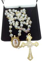 Terço Noiva Dourado Cristal Boreal Nossa Senhora De Fátima Terço Noiva Dourado Cristal Boreal Nossa Senhora De Fátima