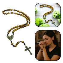 Terço Nossa Senhora Amor de Mãe Madeira 8 mm Terço Nossa Senhora Amor de Mãe Madeira 8 mm