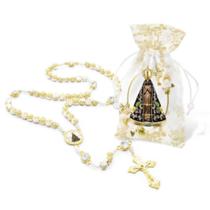 Terço Nossa Senhora Aparecida Contas ABS No Saquinho Estampado