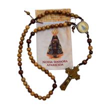 Terço Nossa Senhora Aparecida em Madeira com saquinho ARZ7059 Terço Nossa Senhora Aparecida em Madeira com saquinho ARZ7059