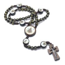 Terço Nossa Senhora Aparecida Preto Cruz Madeira