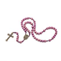 Terço Nossa Senhora das Graça Roxo Madeira 8 mm