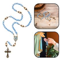 Terço Nossa Senhora das Graças Azul Luxo 8 mm Terço Nossa Senhora das Graças Azul Luxo 8 mm