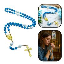 Terço Nossa Senhora das Graças Emborrachado Azul 8 mm Terço Nossa Senhora das Graças Emborrachado Azul 8 mm