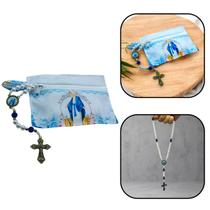 Terço Nossa Senhora Das Graças Floral Na Bolsinha Com Ziper Terço Nossa Senhora Das Graças Floral Na Bolsinha Com Ziper