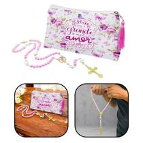 Terço Nossa Senhora De Fátima Com Necessaire Triangular