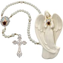 Terço Oraçao Luxo com Imagem Anjo Nossa Senhora do Carmo Decoração Casa Capelinha Cantinho de oração Catolica Terço Oraçao Luxo com Imagem Anjo Nossa Senhora do Carmo Decoração Casa Capelinha Cantinho de oração Catolica