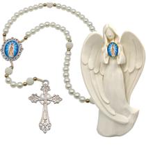 Terço Oraçao Luxo com Imagem Anjo Nossa Senhora Mistica Decoração Casa Capelinha Cantinho de oração Catolica Terço Oraçao Luxo com Imagem Anjo Nossa Senhora Mistica Decoração Casa Capelinha Cantinho de oração Catolica
