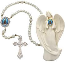 Terço Oraçao Luxo com Imagem Anjo Nossa Senhorada Aparecida Decoração Casa Capelinha Cantinho de oração Catolica Terço Oraçao Luxo com Imagem Anjo Nossa Senhorada Aparecida Decoração Casa Capelinha Cantinho de oração Catolica