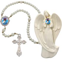 Terço Oraçao Luxo com Imagem Anjo Santa Sara Kali Decoração Casa Capelinha Cantinho de oração Catolica