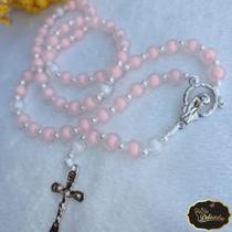 Terço religioso Mãe Maria rosa