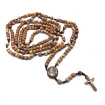 Terço Rosário Completo com 4 Terços Madeira Rústica - FORNECEDOR 11