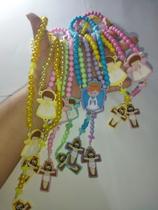 Terço/rosário Infantil Rosa Personalizado com Nome