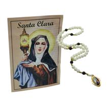 Terço Rosário Santa Clara com Folheto de Oração Terço Rosário Santa Clara com Folheto de Oração