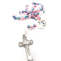 Terço Santa Irmã Dulce Perola Manchada com Pai Nosso