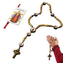 Terço Santas Chagas Padre Reginaldo Manzotti 8mm com Cristais Novena e Fitinha de Brinde