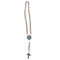 Terco sao bento gg de perola com strass bronze 53cm