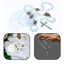 Terço São Miguel Arcanjo Glacial Branco