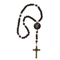 Terço São Miguel Arcanjo Madeira 8 mm - Canção nova