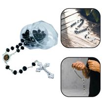 Terço São Miguel Cristal Acrílico Preto 8 Mm Terço São Miguel Cristal Acrílico Preto 8 Mm