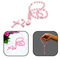 Terço Simples Plástico Rosa Terço Simples Plástico Rosa
