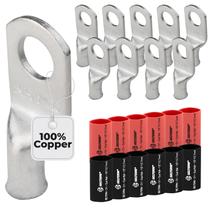 Terminais de bateria e kit de tubos termorretráteis SELTERM 8 AWG 10 unidades Terminais de bateria e kit de tubos termorretráteis SELTERM 8 AWG 10 unidades