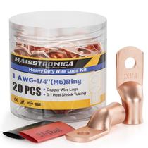 Terminais de cabo de bateria haisstronica 1 AWG com tubo termorretrátil