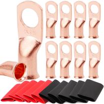 Terminais de cabo de bateria TKDMR 4 AWG-3/8 (M10) com termorretrátil, 10 unidades Terminais de cabo de bateria TKDMR 4 AWG-3/8 (M10) com termorretrátil, 10 unidades