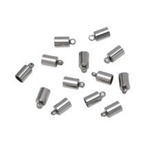 Terminais De Cordão Em Aço Inoxidável 2-10mm 10 Peças, Fechos De Borla De Couro Com Alça Para