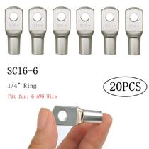 Terminais de crimpagem: 20 unidades de cobre puro estanhado SC, tamanho 6, para bateria