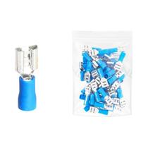 Terminais De Crimpagem Tipo Espada 6.3mm 50PCS Conectores De Fio Fêmea Isolados Faston Para Conexões
